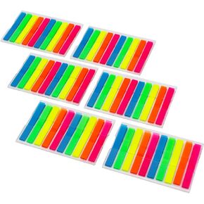 Thin Page Flags Markers Assorted Color, 1200 Pages Total, 0.24x1.73 Inch Standard Flag Tabs, Easy to Post, 6 On-The-Go Dispensers/Combo Pack