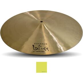 Dream Cymbals and Gongs 17 Inch Crash Ride Cymbal (VBCRRI17) Bundle with Liquid Audio Instrument Polishing Cloth - Dream Vintage Bliss Series