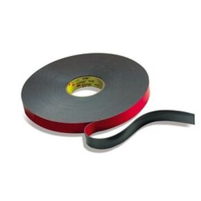 3M VHB 5925 Acrylic Foam Adhesive Tape, 300 Degree F Performance Temperature, 25.0 mil Thick, 72 yds Length x 1" Width, Black