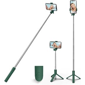 XIHAMA Selfie Stick Tripod,Stable Tripod Stand with Detachable Bluetooth Remote,Compatible with iPhone 15 Pro Max/15 Plus/14/13, Samsung, LG, Google Smartphones (Black)