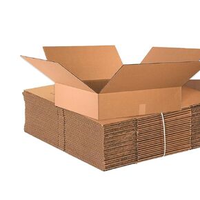 BOX USA 24x24x6 Flat Corrugated Boxes, Flat, 24L x 24W x 6H, Pack of 10 | Shipping, Packaging, Moving, Storage Box for Home or Business, Strong Wholesale Bulk Boxes in Kuwait