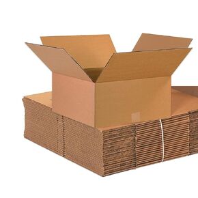 BOX USA 17 x 17 x 8 Corrugated Cardboard Boxes, Medium 17"L x 17"W x 8"H, Pack of 20 | Shipping, Packaging, Moving, Storage Box for Home or Business, Strong Wholesale Bulk Boxes
