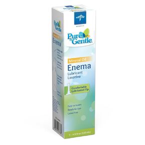 Curad CUR095010 Medline Pure and Gentle Disposable Mineral Oil Enema, 4.5 oz Bottles, Pack of 24