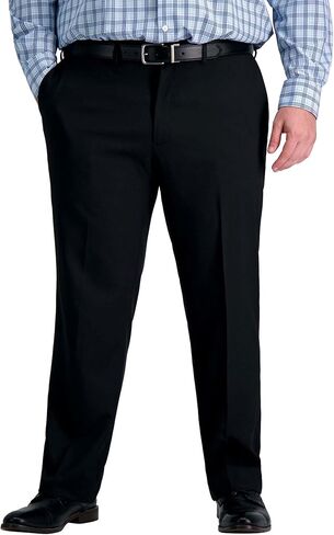 Haggar Men's Premium Comfort Dress Pant-Straight Fit Flat Front Reg. and Big & Tall in Saudi Arabia