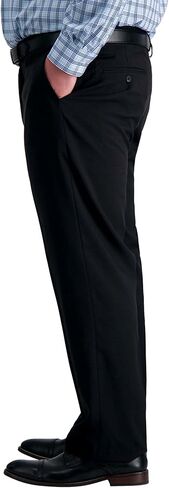 Haggar Men's Premium Comfort Dress Pant-Straight Fit Flat Front Reg. and Big & Tall in Saudi Arabia