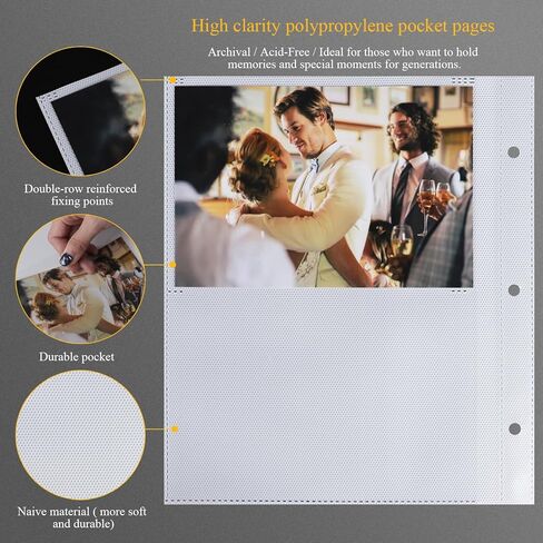 Photo Album 4x6 Photos Hold 200 or 5x7 Pictures Hold 100, 3 Ring Binder Photo Albums Linen Cover with 6-Tab Index Dividers Photo Book Acid Free Albums 4x6 5x7 for Family Wedding Baby (Black) in Saudi Arabia