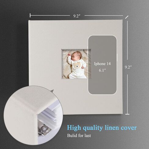 Photo Album 4x6 Photos Hold 200 or 5x7 Pictures Hold 100, 3 Ring Binder Photo Albums Linen Cover with 6-Tab Index Dividers Photo Book Acid Free Albums 4x6 5x7 for Family Wedding Baby (Black) in Kuwait