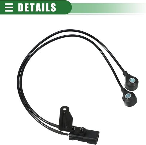 Motoforti Car Engine Ignition Knock Sensor, Detonation Sensor, for Jeep Grand Cherokee 4.7L 2001-2007, Metal Plastic, No.56041677AA/56041677AB, Black in Saudi Arabia