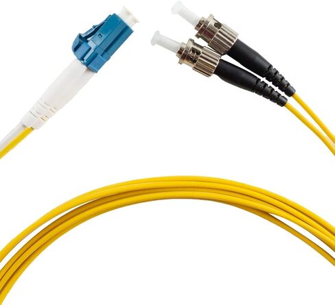 LC to ST Fiber Patch Cable, 3M (9.84ft) Single Mode Duplex Fiber Jumper 9/125um OS1 LSZH - LC ST Singlemode Duplex Fiber Patch Cords (3M - 5 Pack) in Saudi Arabia