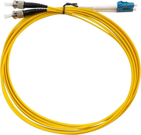 LC to ST Fiber Patch Cable, 3M (9.84ft) Single Mode Duplex Fiber Jumper 9/125um OS1 LSZH - LC ST Singlemode Duplex Fiber Patch Cords (3M - 5 Pack) in Saudi Arabia