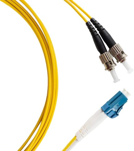 LC to ST Fiber Patch Cable, 3M (9.84ft) Single Mode Duplex Fiber Jumper 9/125um OS1 LSZH - LC ST Singlemode Duplex Fiber Patch Cords (3M - 5 Pack) in Saudi Arabia