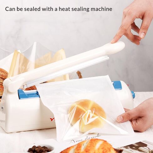 100 Pcs White Kraft Bread Bag Bakery Bags with Window,Toast bag Toast Paper Bag ，Packaging Paper Bag,Kraft Bread Bag with Front Window,With Label Seal Sticker (7.5 * 7.9 Inch) in Saudi Arabia