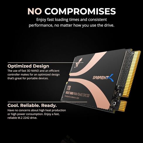 SABRENT Rocket 1TB 2242 DRAM-Less M.2 PCIe Gen 4 NVMe SSD (SB-2142-1TB) in Saudi Arabia