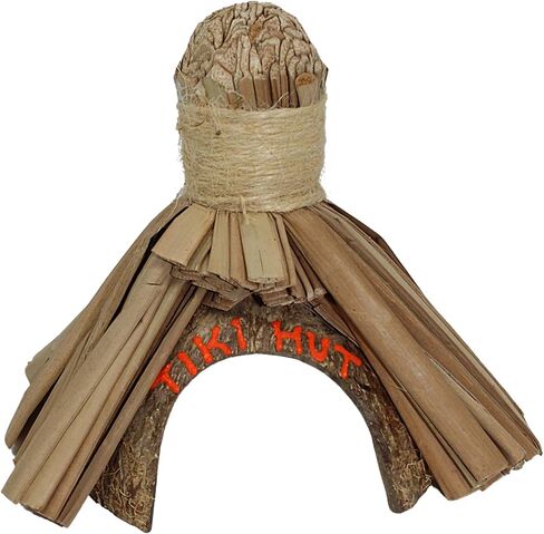 تيكي هت مخبأ ديكور الموائل للحيوانات الأليفة، البرمائيات، سرطان البحر الناسك، ملحق قفص ديكور، 6 بوصات in Kuwait