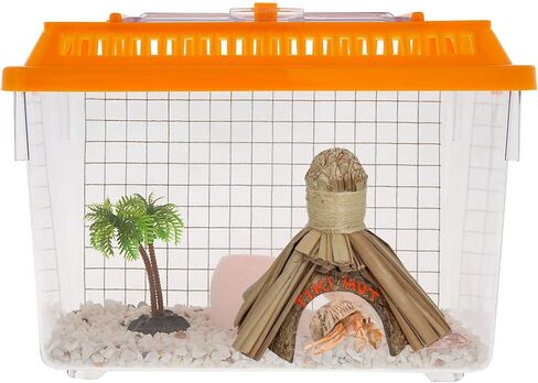 تيكي هت مخبأ ديكور الموائل للحيوانات الأليفة، البرمائيات، سرطان البحر الناسك، ملحق قفص ديكور، 6 بوصات in Kuwait
