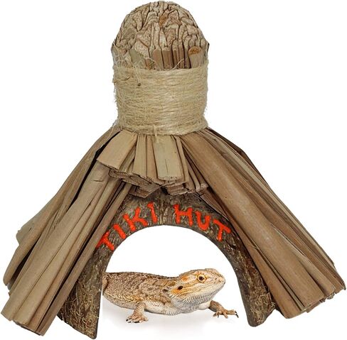 تيكي هت مخبأ ديكور الموائل للحيوانات الأليفة، البرمائيات، سرطان البحر الناسك، ملحق قفص ديكور، 6 بوصات in Kuwait