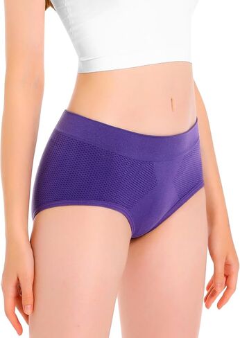 OLIKEME Womens Breathable Underwear Stretch Sport Moisture Wicking Underwear Full Coverage Hipster Panties for Women 5 Pack in Kuwait