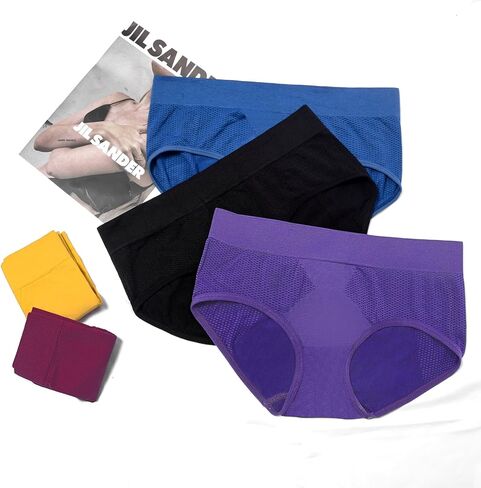 OLIKEME Womens Breathable Underwear Stretch Sport Moisture Wicking Underwear Full Coverage Hipster Panties for Women 5 Pack in Kuwait