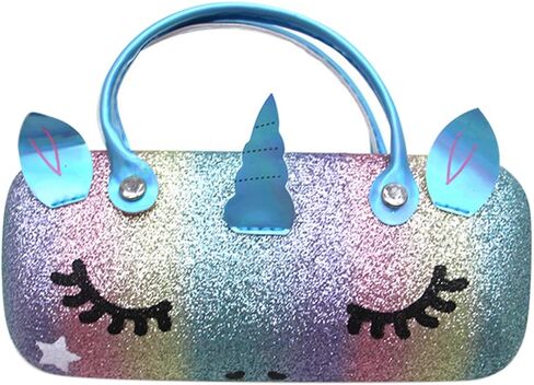 حقيبة نظارة ملونة للنساء والفتيات الصغيرات، حقيبة تخزين مكياج مبتكرة، حقيبة نظارات شمسية محمولة بمقبض in Kuwait