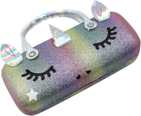 حقيبة نظارة ملونة للنساء والفتيات الصغيرات، حقيبة تخزين مكياج مبتكرة، حقيبة نظارات شمسية محمولة بمقبض in Kuwait