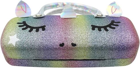 حقيبة نظارة ملونة للنساء والفتيات الصغيرات، حقيبة تخزين مكياج مبتكرة، حقيبة نظارات شمسية محمولة بمقبض in Kuwait