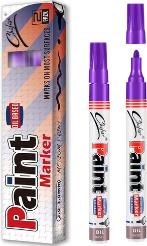 2 Pack Brown Permanent Paint pens,Never Fade Paint Pens,Medium Tip Quick Dry And Waterproof Permanent Oil-Based Paint Marker Pens For Rock,Glass,Plastic,Wood,Metal,Fabric,DIY Craft in Saudi Arabia
