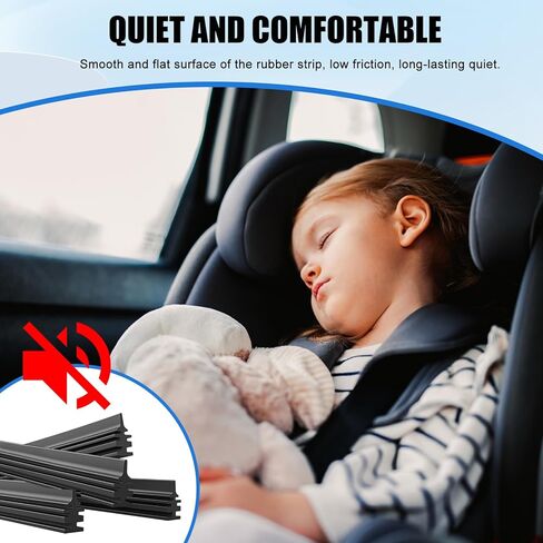 Car Windshield Wiper Blade Refills, Front Frameless Silicone Strips, 32inch Adjustable Size, DIY Pack of 4, Universal for Car Truck SUV Van in Kuwait