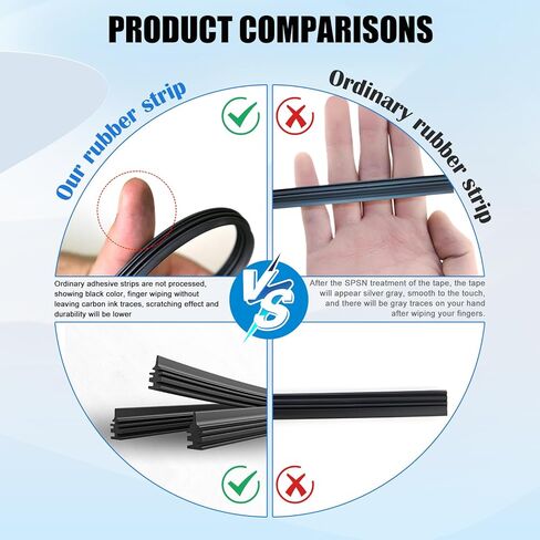 Car Windshield Wiper Blade Refills, Front Frameless Silicone Strips, 32inch Adjustable Size, DIY Pack of 4, Universal for Car Truck SUV Van in Kuwait