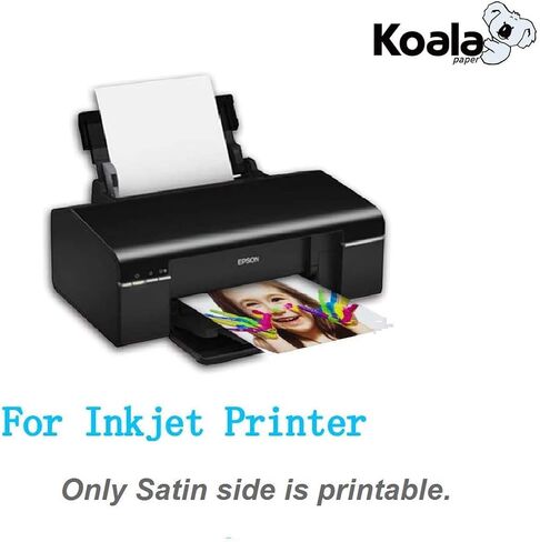 Koala Thin Photo Paper for Inkjet Printer, Satin Photo Printer Paper, 8.5x11 Inch 100 Sheets 200gsm in Saudi Arabia