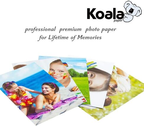 Koala Thin Photo Paper for Inkjet Printer, Satin Photo Printer Paper, 8.5x11 Inch 100 Sheets 200gsm in Saudi Arabia