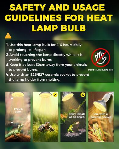 Bonlux 75W Reptile Heat Lamp Bulb,E26 PAR30 Short Neck UVA UVB Bulbs for Reptiles,Dimmable 2700K Warm White Reptile Light Bulb for Bearded Dragon,Turtle,Lizard,Chick in Saudi Arabia