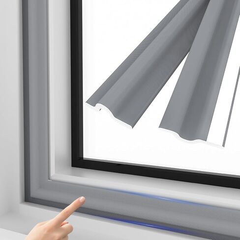 ممسحة سدادة النافذة، شريط تجريد الطقس لباب النافذة، شريط تجريد الطقس الرغوي ذاتي اللصق، ممسحة الباب لعزل النوافذ والأبواب (120 بوصة، أبيض) in Kuwait
