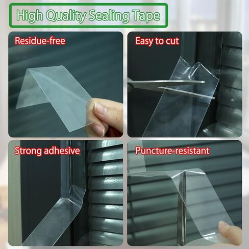 Weather Stripping Sealing Tape Clear Windows Insulation Tape for Doors Draft Isolation Gaps Adhesive Nano Tape Residue-Free (2 in x 33FT) in Saudi Arabia