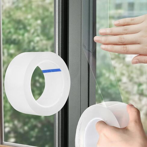 Weather Stripping Sealing Tape Clear Windows Insulation Tape for Doors Draft Isolation Gaps Adhesive Nano Tape Residue-Free (2 in x 33FT) in Saudi Arabia