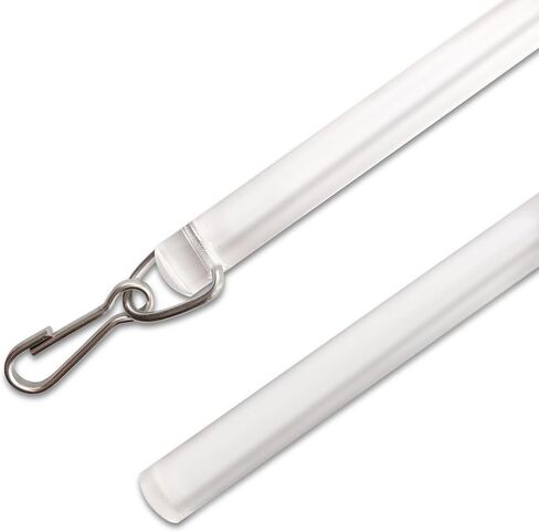 Amazing Drapery Hardware Clear Acrylic Drapery Wand, 24-Inches, 2 Pack - Invisible & Sturdy Curtain Pull Rod - UV-Resistant - Ideal for High Hanging Drapes & Heavy Curtains in Homes & Offices in Saudi Arabia