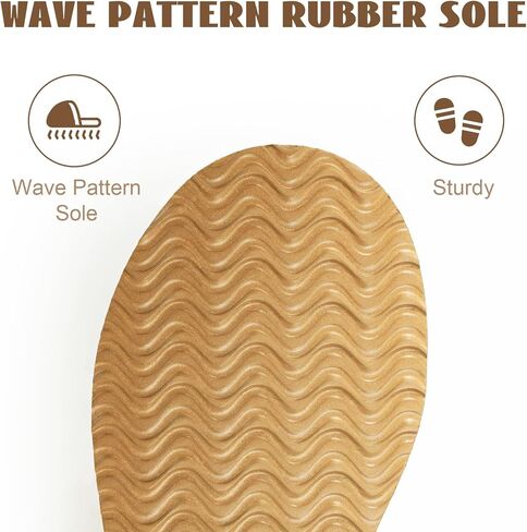 Fuzzy Platform Slippers for Women Cozy Womens Platform Slippers Winter House Slippers for Women Indoor and Outdoor Chestnut in Kuwait