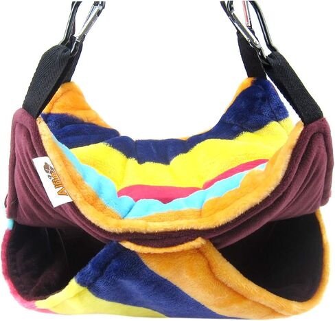 Alfie Pet - Mallory Hanging Hammock Bed for Ferret, Rabbit, Guinea Pig, Kitten - Color: Burgundy, Size: Large 12" x 12" in Kuwait