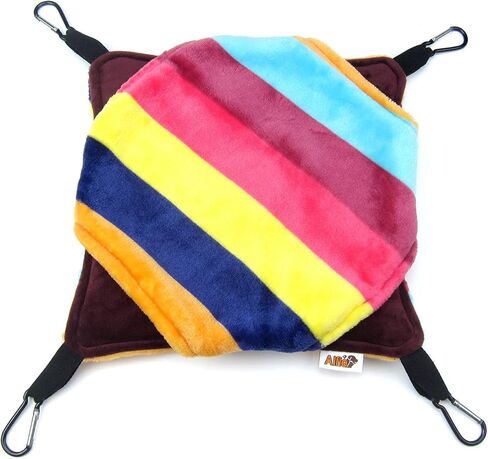 Alfie Pet - Mallory Hanging Hammock Bed for Ferret, Rabbit, Guinea Pig, Kitten - Color: Burgundy, Size: Large 12" x 12" in Kuwait