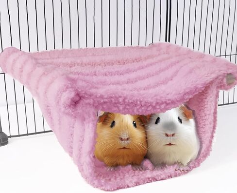 Guniea Pig Platform Corner Fleece Hammock Hideout for C&C Cage Midwest Cage Accessories(Lemon-Yellow or Purple-Pink) (Purple Pink) in Saudi Arabia