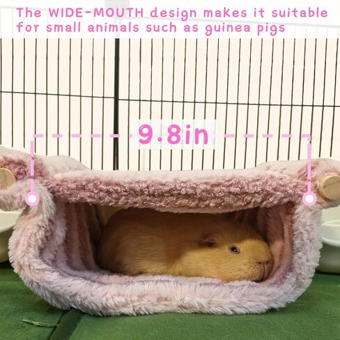 Guniea Pig Platform Corner Fleece Hammock Hideout for C&C Cage Midwest Cage Accessories(Lemon-Yellow or Purple-Pink) (Purple Pink) in Saudi Arabia