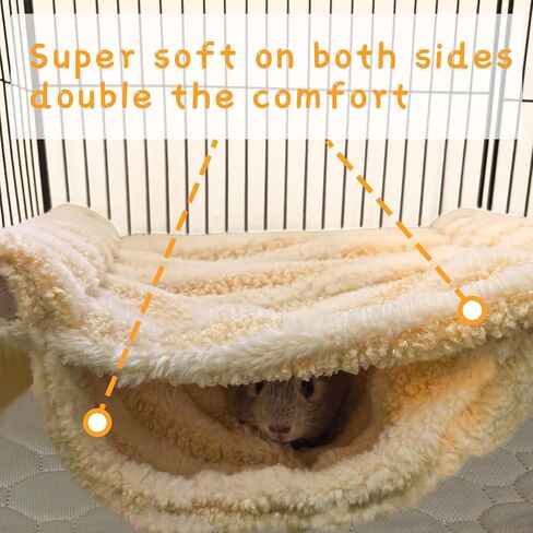 Guniea Pig Platform Corner Fleece Hammock Hideout for C&C Cage Midwest Cage Accessories(Lemon-Yellow or Purple-Pink) (Purple Pink) in Saudi Arabia