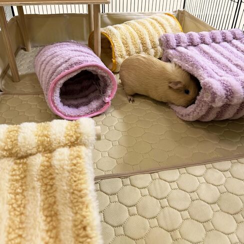 Guniea Pig Platform Corner Fleece Hammock Hideout for C&C Cage Midwest Cage Accessories(Lemon-Yellow or Purple-Pink) (Purple Pink) in Saudi Arabia