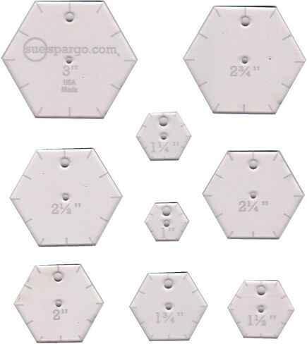 Sue Spargo Creative Stitching Templates - Nine Piece Set, ''Hexagons Easy'' in Saudi Arabia