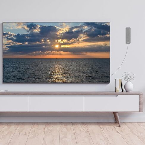 Mohu Vibe Amplified - هوائي تلفزيون داخلي مدمج، نطاق 50 ميل، مضخم Jolt Switch، UHF VHF، متعدد الاتجاهات، 4K UHD، تلفزيون NEXTGEN - مع 12 قدمًا. كابل in Kuwait