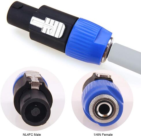 NANYI 1/4" Female to NL4FC Male Speakon Connectors Audio Adapter (2PCS) in Kuwait