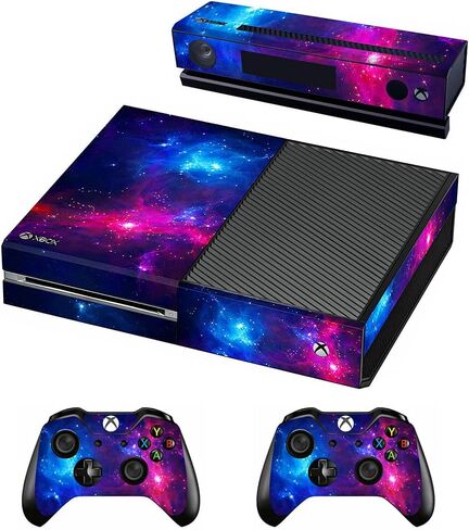Vinyl Skin for Xbox One Console, Sound Box & Controllers Only, Sticker Decorate and Protect Equipment Surface, Double Nebula in Saudi Arabia