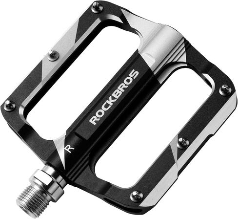 Rock BROS Mountain Bike Pedals Flat Bicycle MTB Pedals 9/16 Lightweight Road Bike Pedals Carbon Fiber Sealed Bearing Alloy Flat Pedals 1 Pair in Saudi Arabia