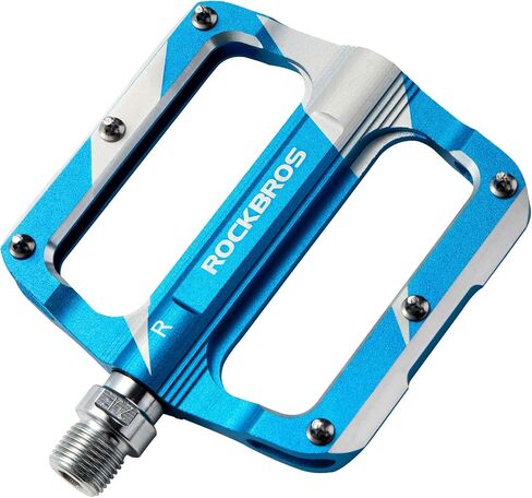 Rock BROS Mountain Bike Pedals Flat Bicycle MTB Pedals 9/16 Lightweight Road Bike Pedals Carbon Fiber Sealed Bearing Alloy Flat Pedals 1 Pair in Saudi Arabia