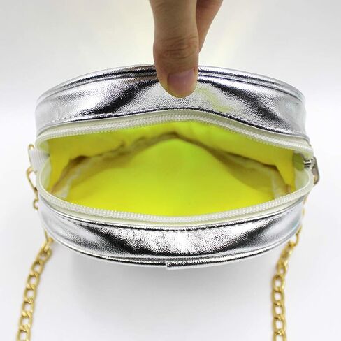 ZGMYC Alien Pattern Hologram Crossbody Bag Glitter Shoulder Purse with Chain Strap for Kids Teen Girls Women in Saudi Arabia