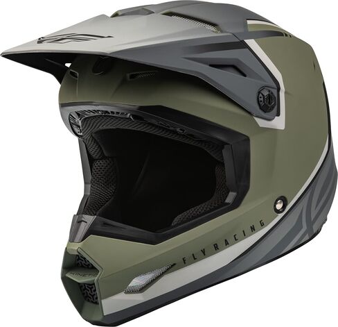 Fly Racing 2023 Adult Kinetic Vision Helmet (Matte Olive Green/Grey, Medium) in Saudi Arabia